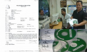 LAPORAN polis edaran VCD lucah berjudul “Wasiat Tok Guru” yang berjaya dikesan di perkarangan Masjid Saidinia Abu Bakar as-Siddiq.