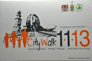 POSTER penganjuran City Walk 2013.