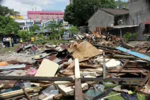 SISA kesan perobohan rumah pusaka di Sungai Nibong.