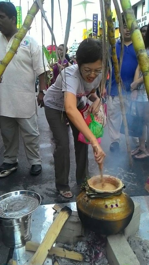 பொங்கல் சமைக்கும் சுற்றுப்பயணி