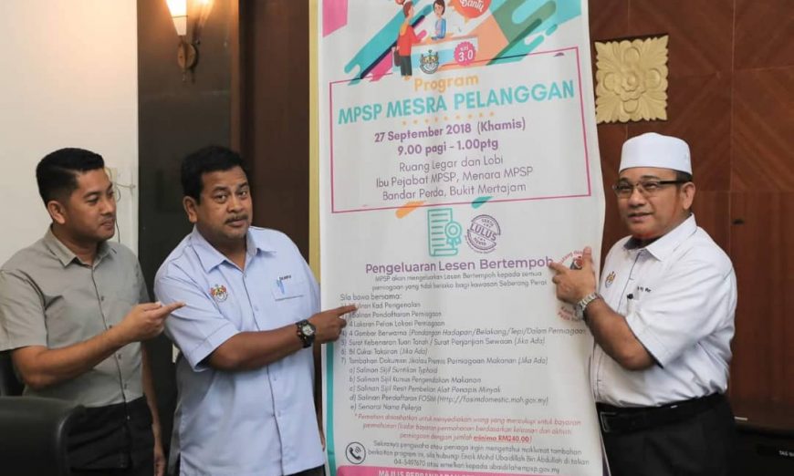 MPSP keluarkan lesen bertempoh untuk perniagaan tidak risiko di kawasan