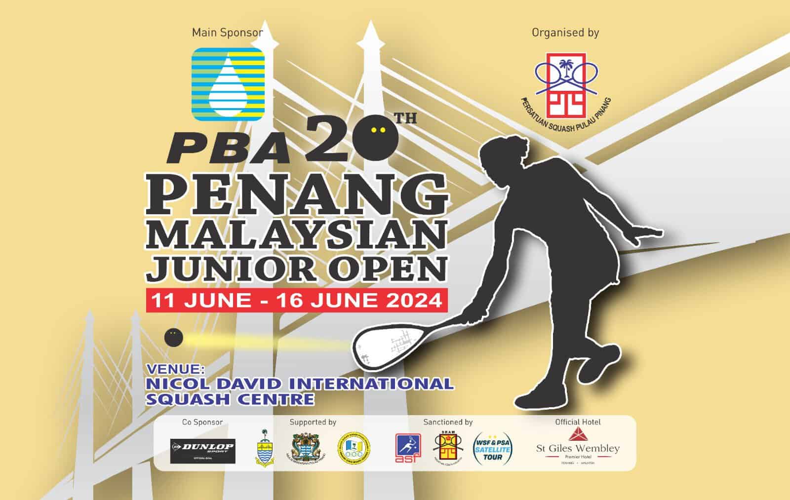 Nearly 700 players to take part in Penang Junior Open Squash tourney